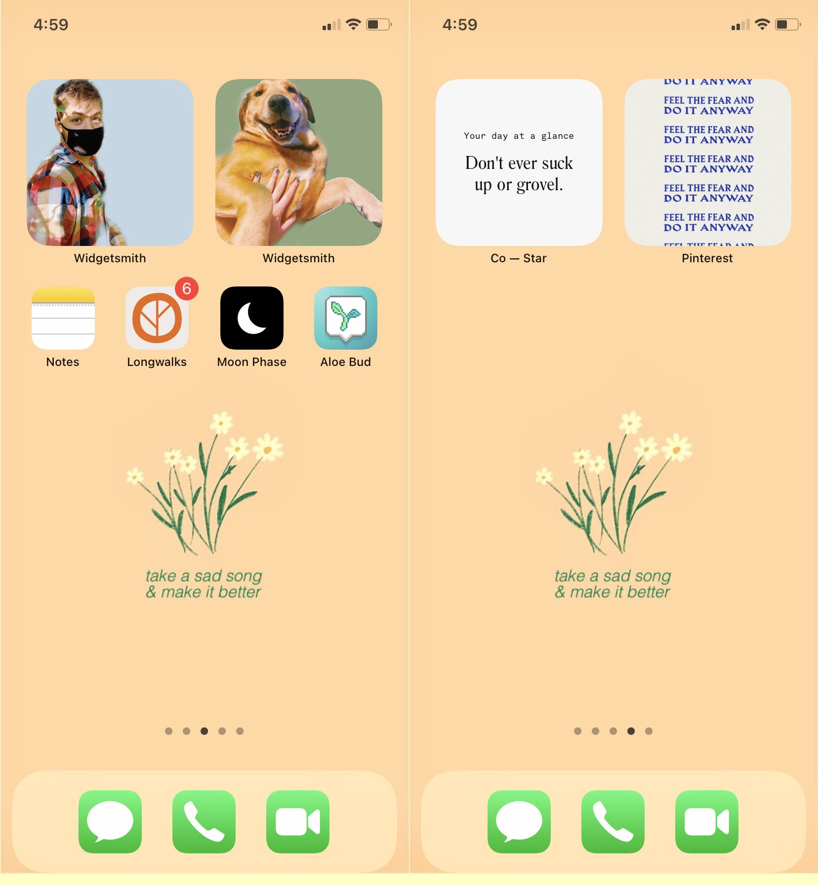iphone homescreen minimal icons