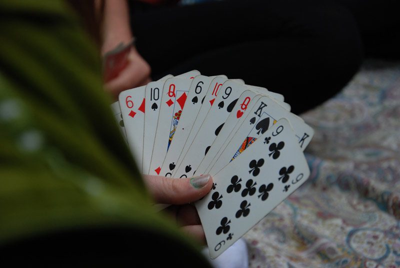 hand of playing cards
