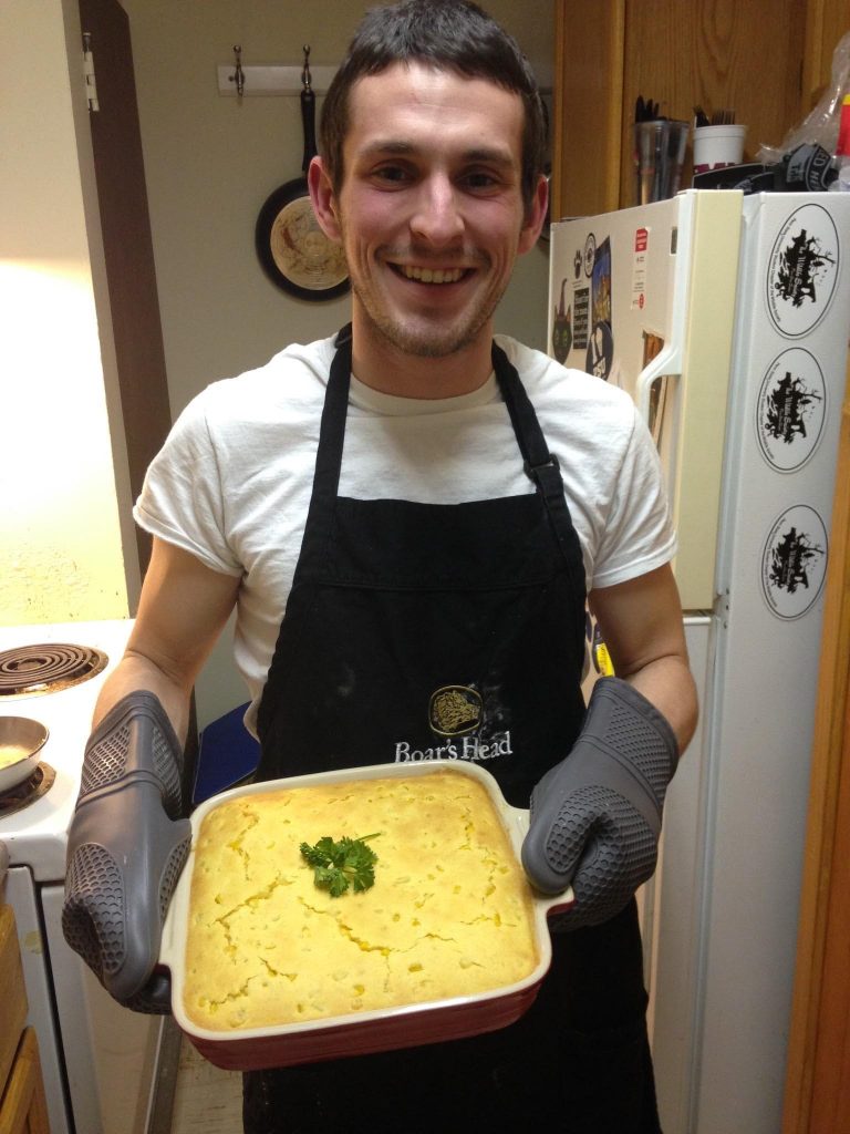 alex with casserole