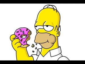 home simpson and donut