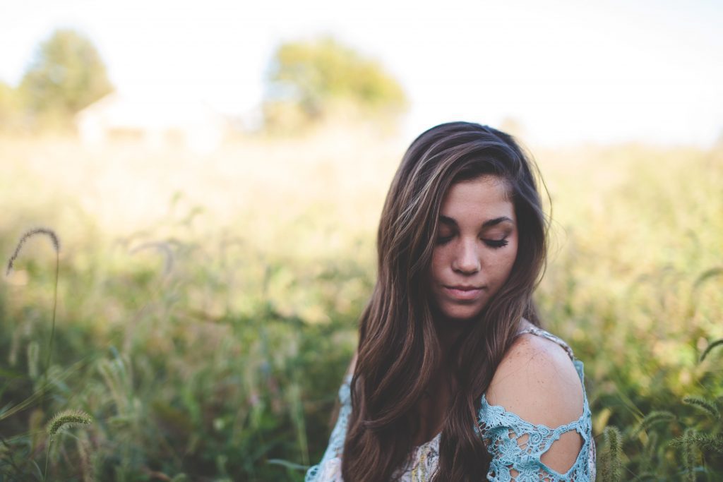 girl in field