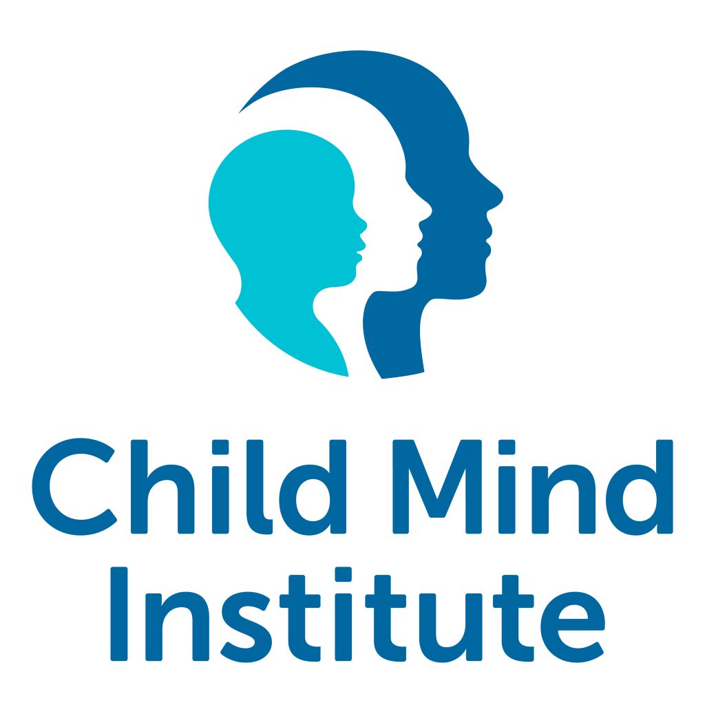 Child Mind Institute logo with overlapping teal and blue profiles forming a head silhouette group.