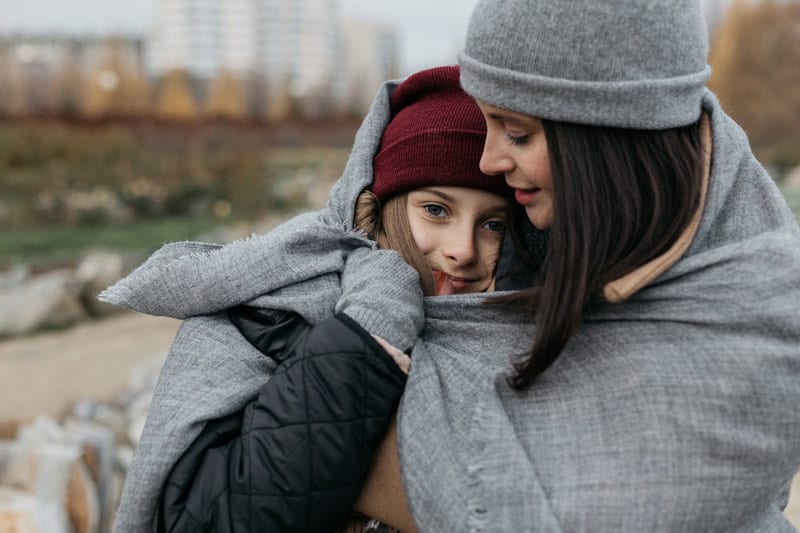 mother and teen daughter