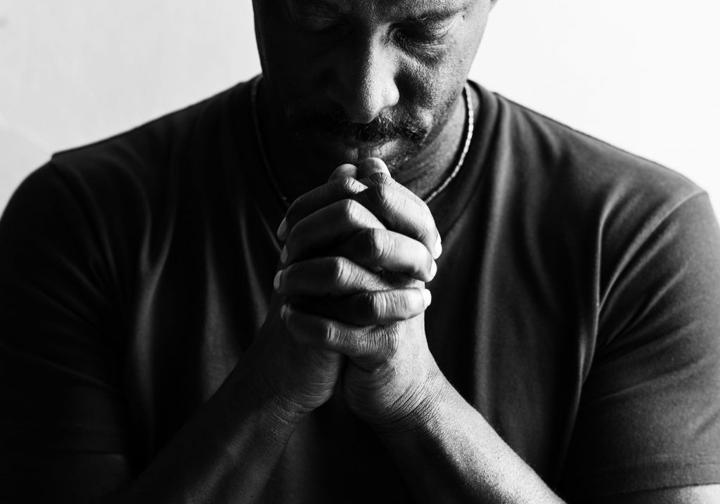 man praying