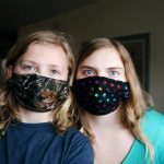 mother and daughter face masks