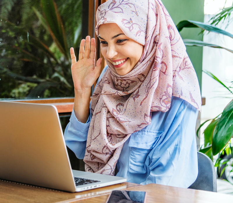 woman on video chat