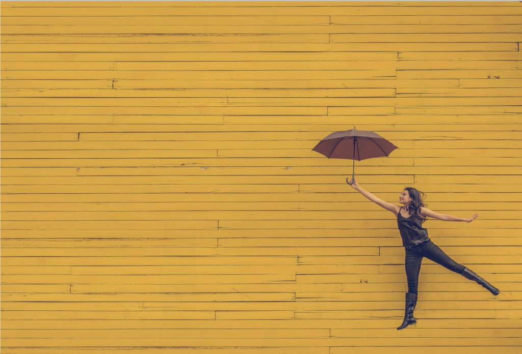 woman with umbrella