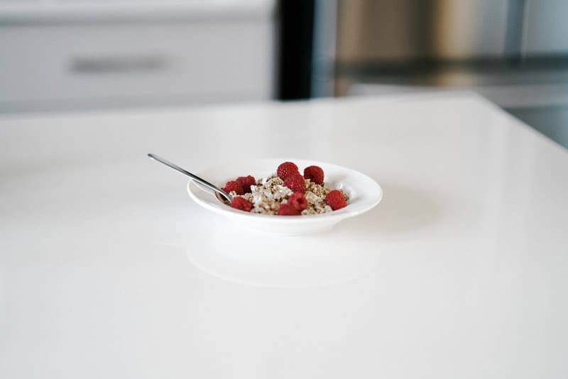 bowl of fruit and grains