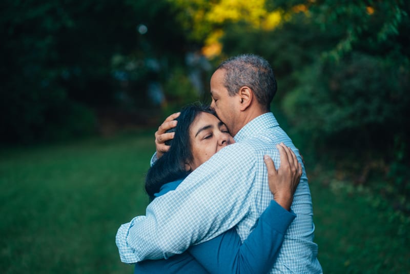 grieving couple