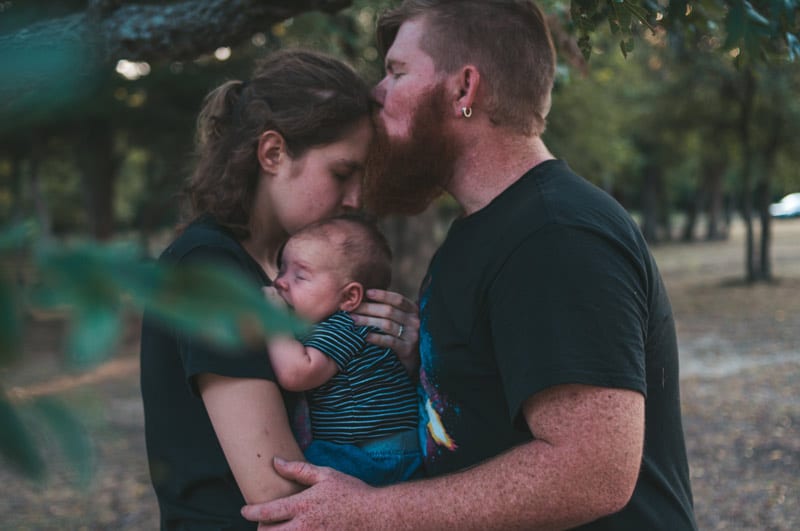 new parents with baby