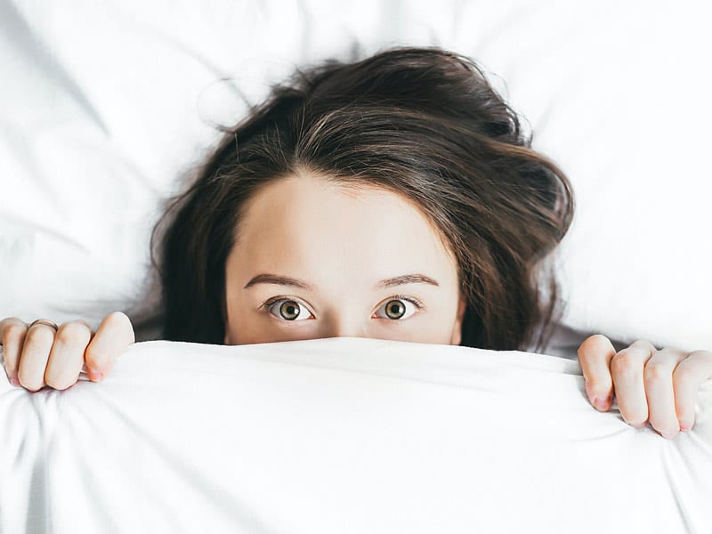 young woman with insomnia