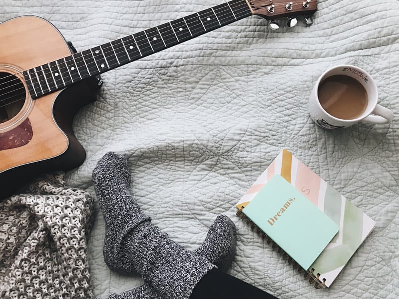 cozy socks and coffee