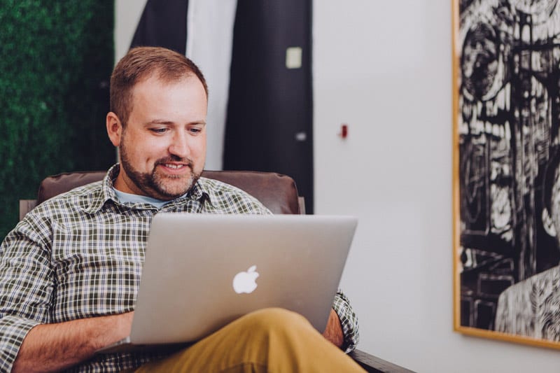 man with laptop