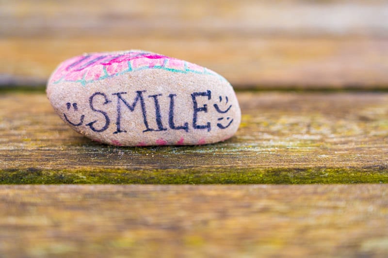 painted smile rock