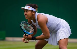 Naomi Osaka on the court