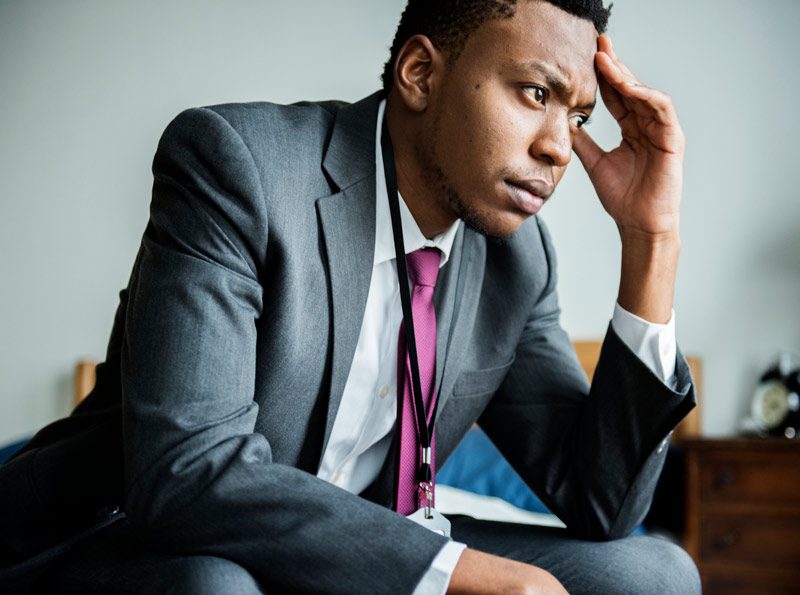 worried man in business suit