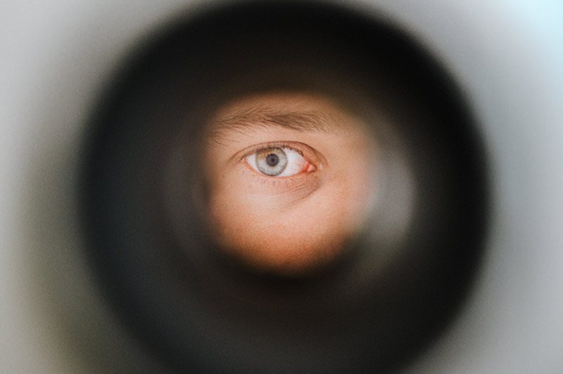 close up of an eye