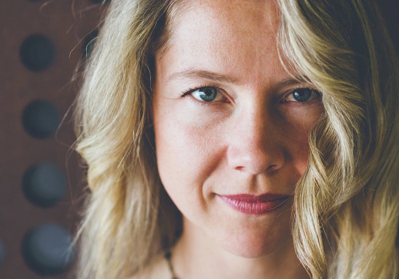 close up of woman’s face