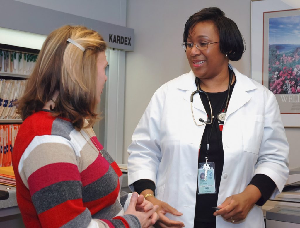 female doctor and patient