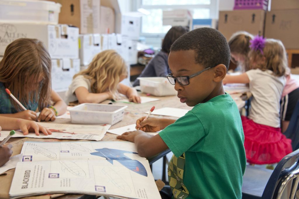 children in classroom