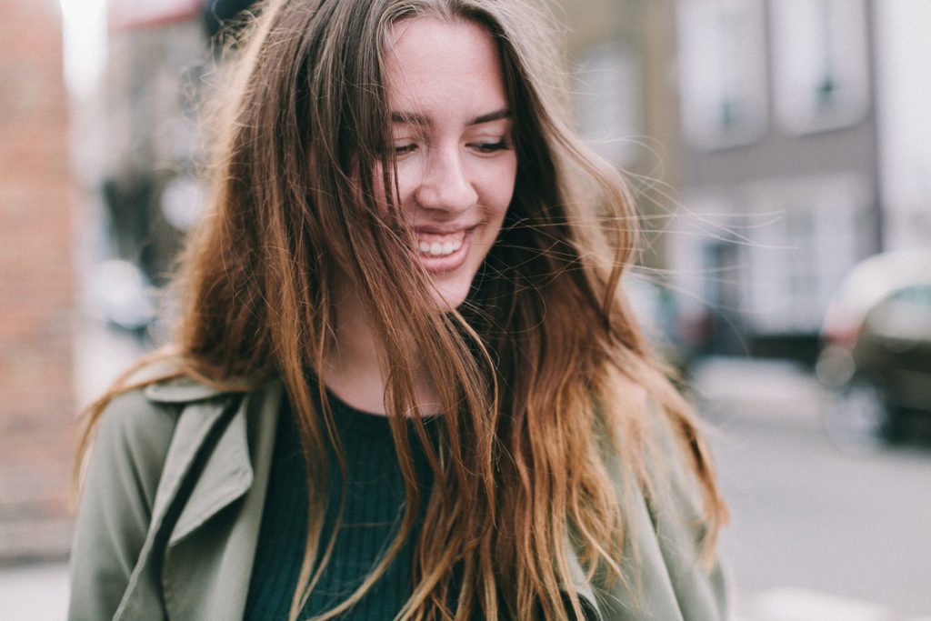 close-up of smiling woman