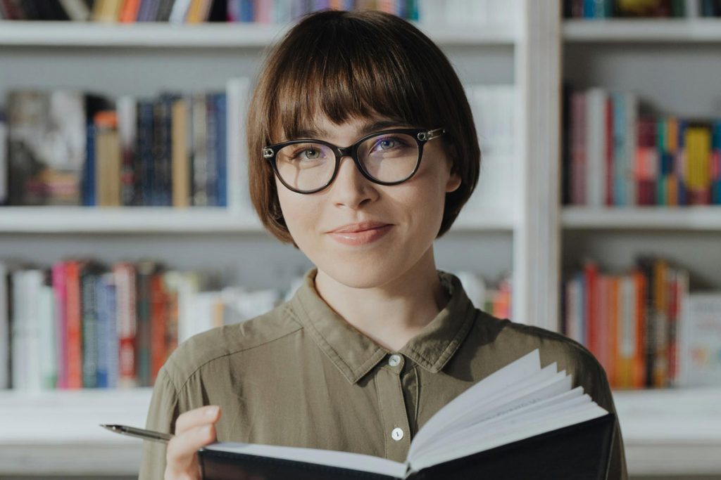 woman with appointment book